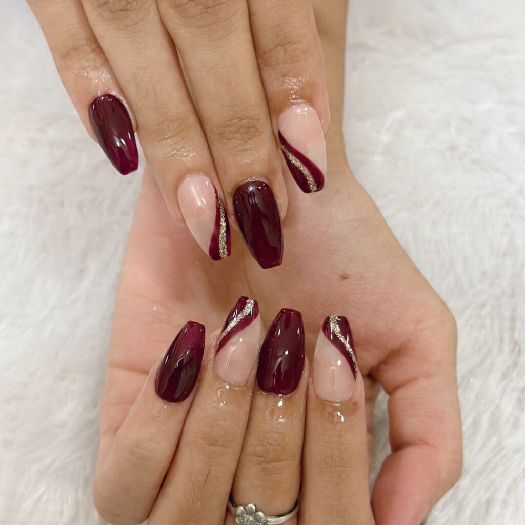 Burgundy Velvet Wave