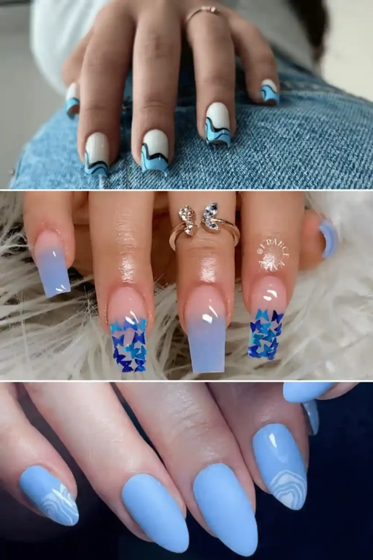 35 Blue Sky Nail Designs for a Light, Carefree Vibe