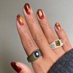 Thanksgiving Nail Art , Velvety Marble Nails