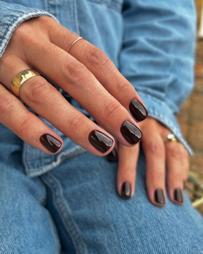 Dark Red Wine Nails