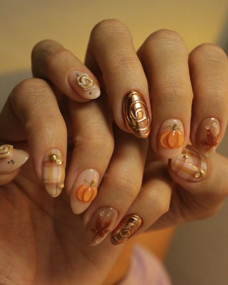End of Fall Nail Art