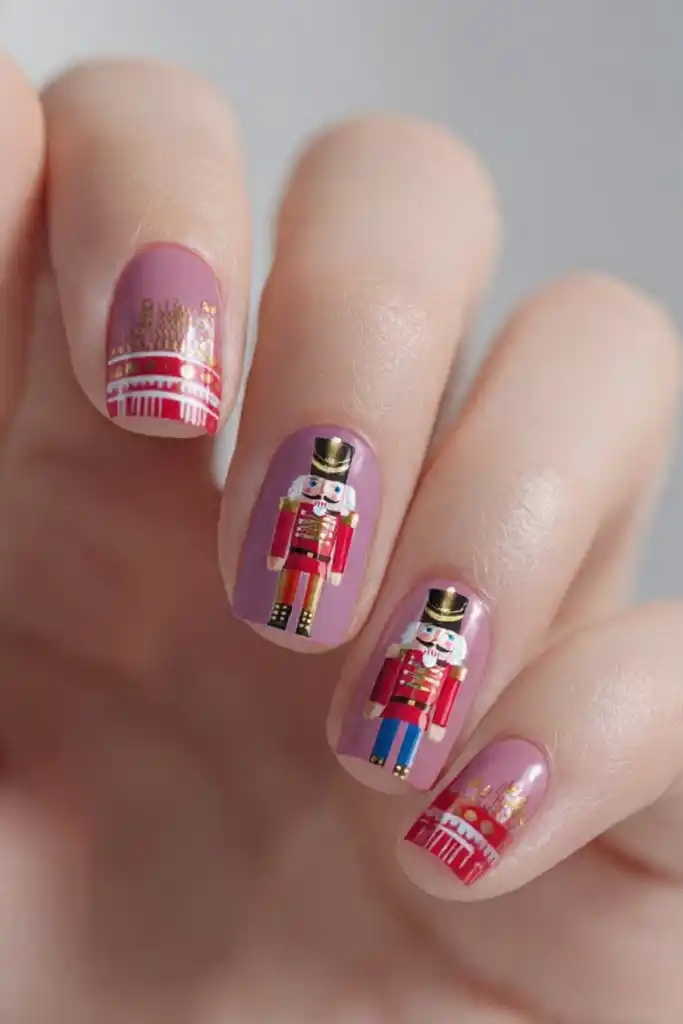 Nutcracker-Inspired Nails