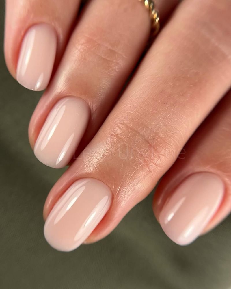 Glossy Nude Nails