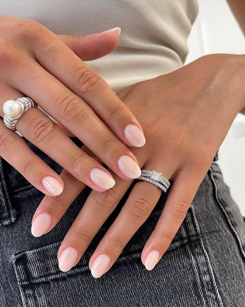 Milky Nude Nails