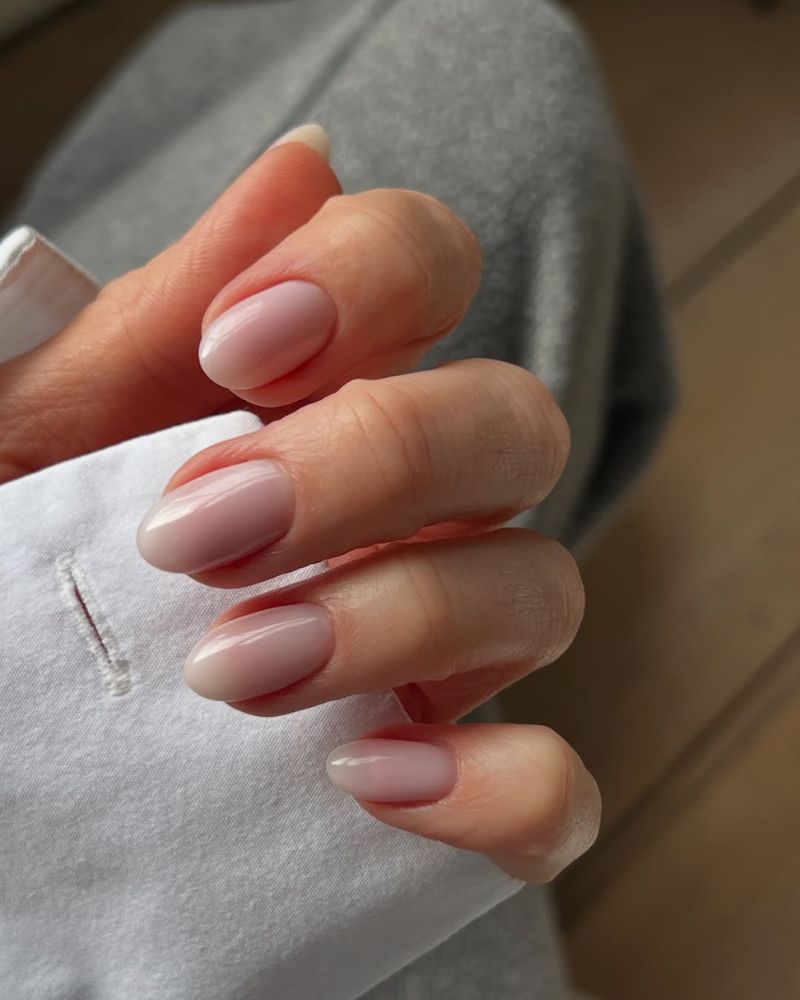 Natural Nude Almond Nails