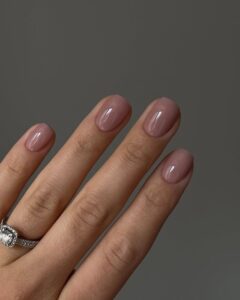 Rosy Nude Nails, 25 Timeless Nude Nail Designs