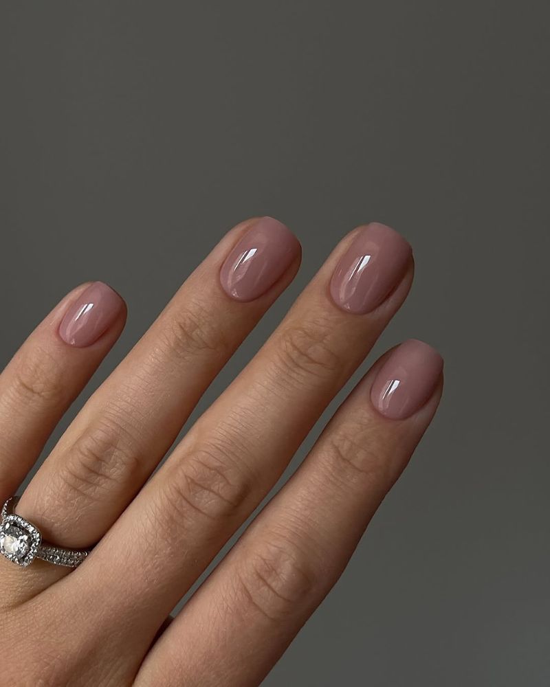 Rosy Nude Nails, 25 Timeless Nude Nail Designs