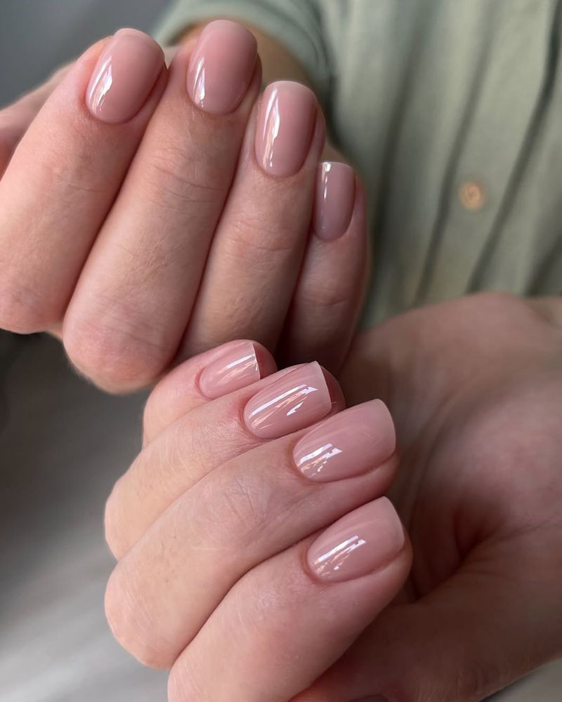 Soft Blush Nude Nails