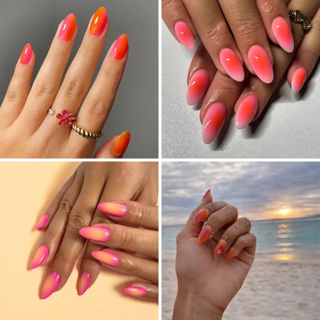 24 Sunset Nails That Bring Golden Hour to Your Manicure