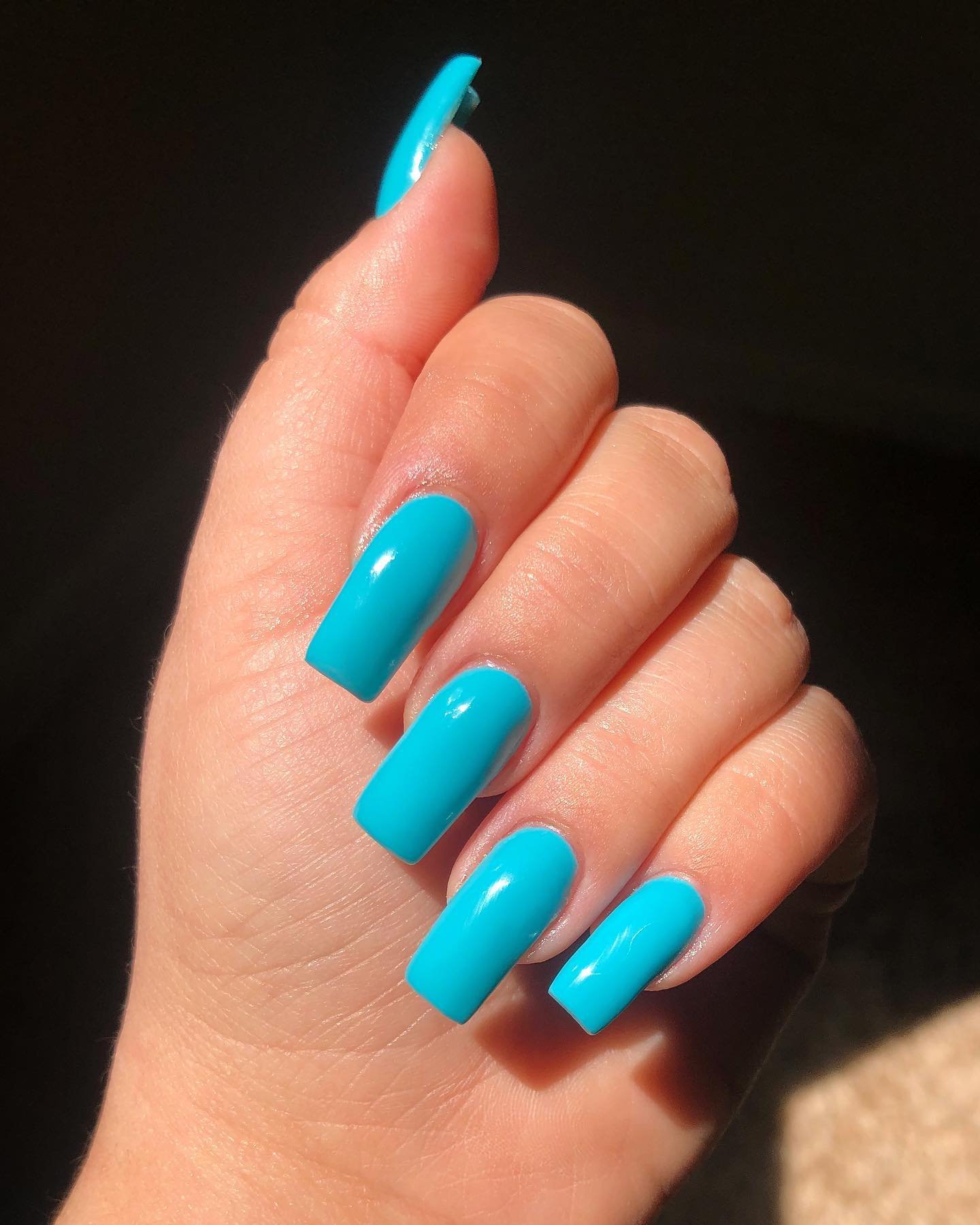 Neon Blue Nails