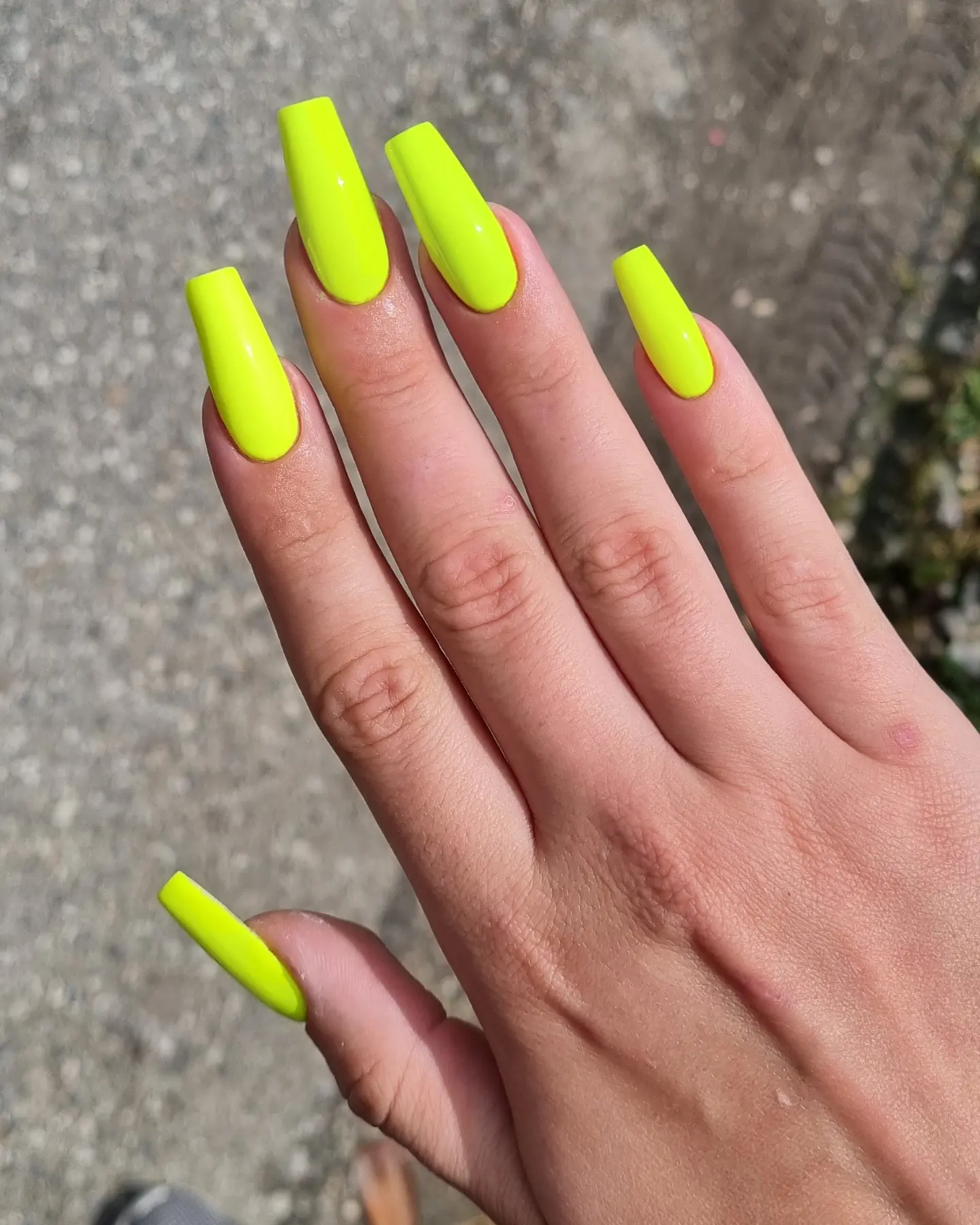 Neon Coffin Nails
