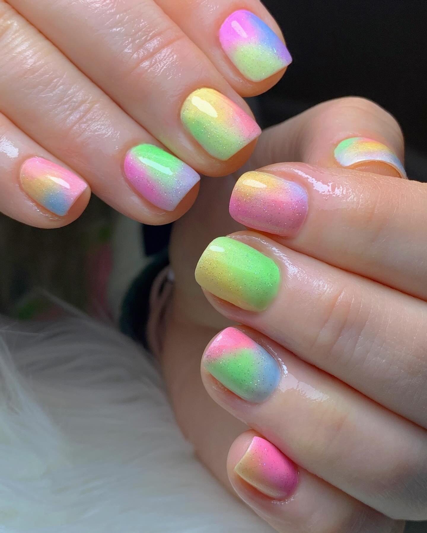 Neon Ombre Nails