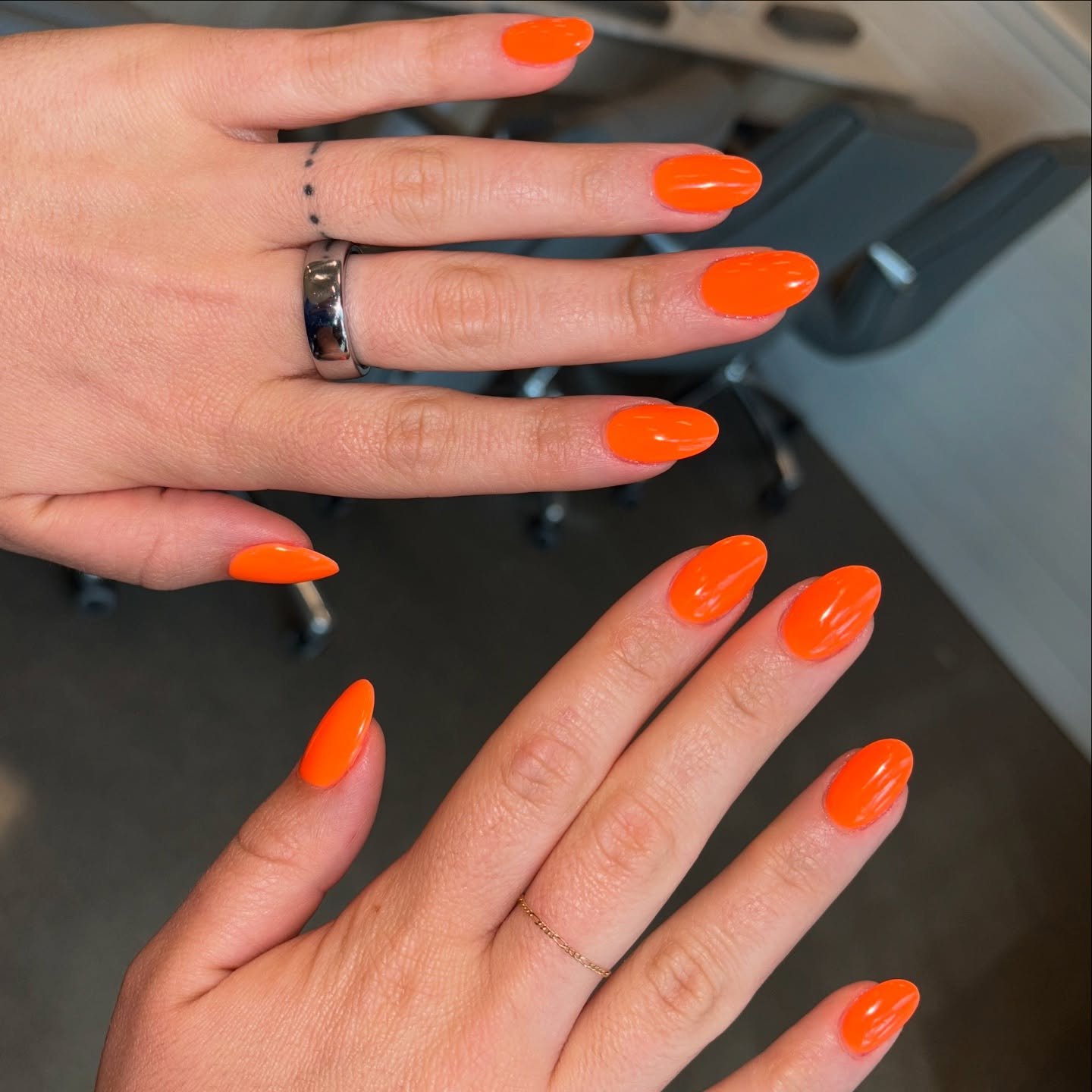 Neon Orange Summer Nails