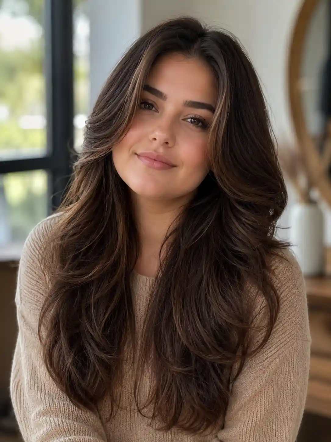 Long Hair with Soft Feathered Layers