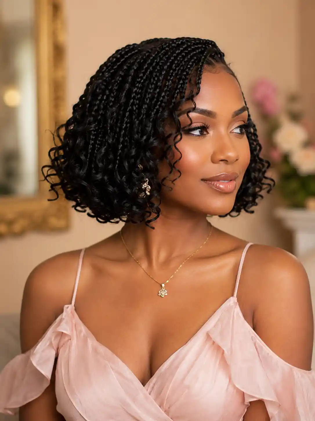 French Curl Braided Bob