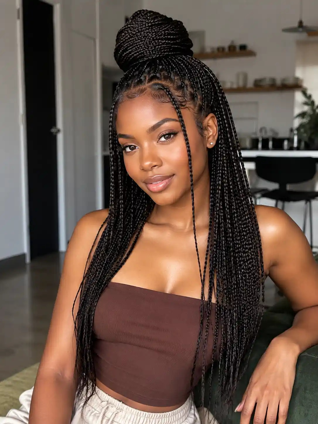 Half-Up Half-Down Braids