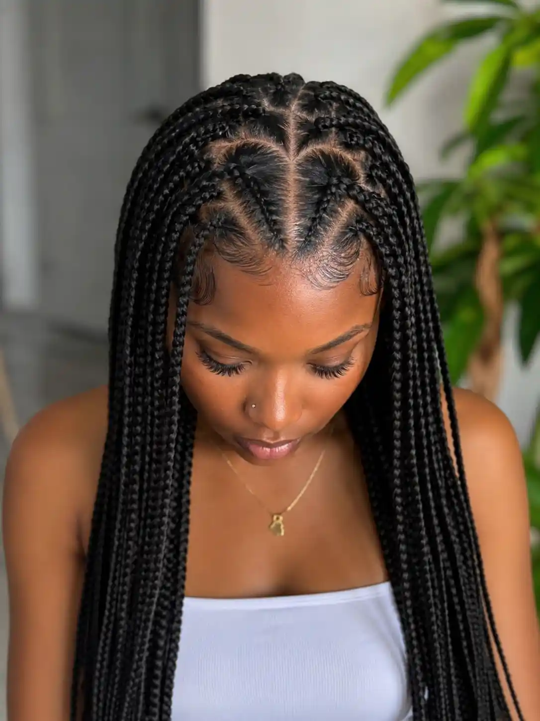 Heart-Part Braids