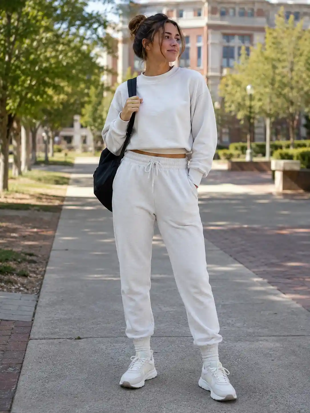 Joggers and a Cropped Sweatshirt
