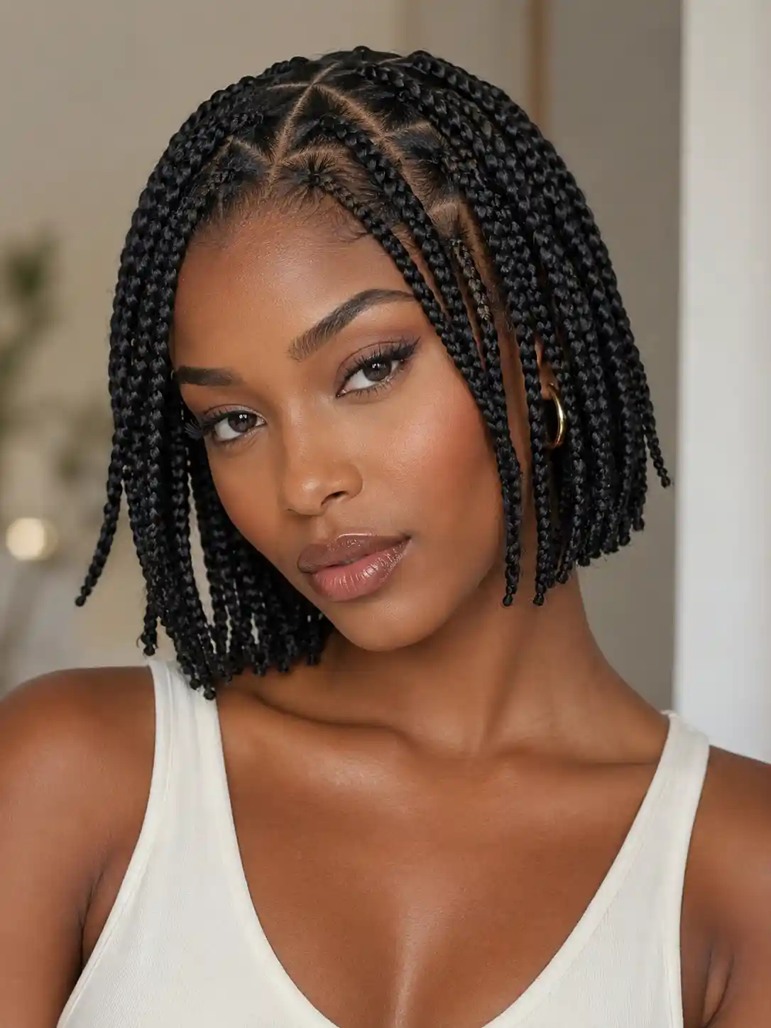 Triangle Part Box Braids